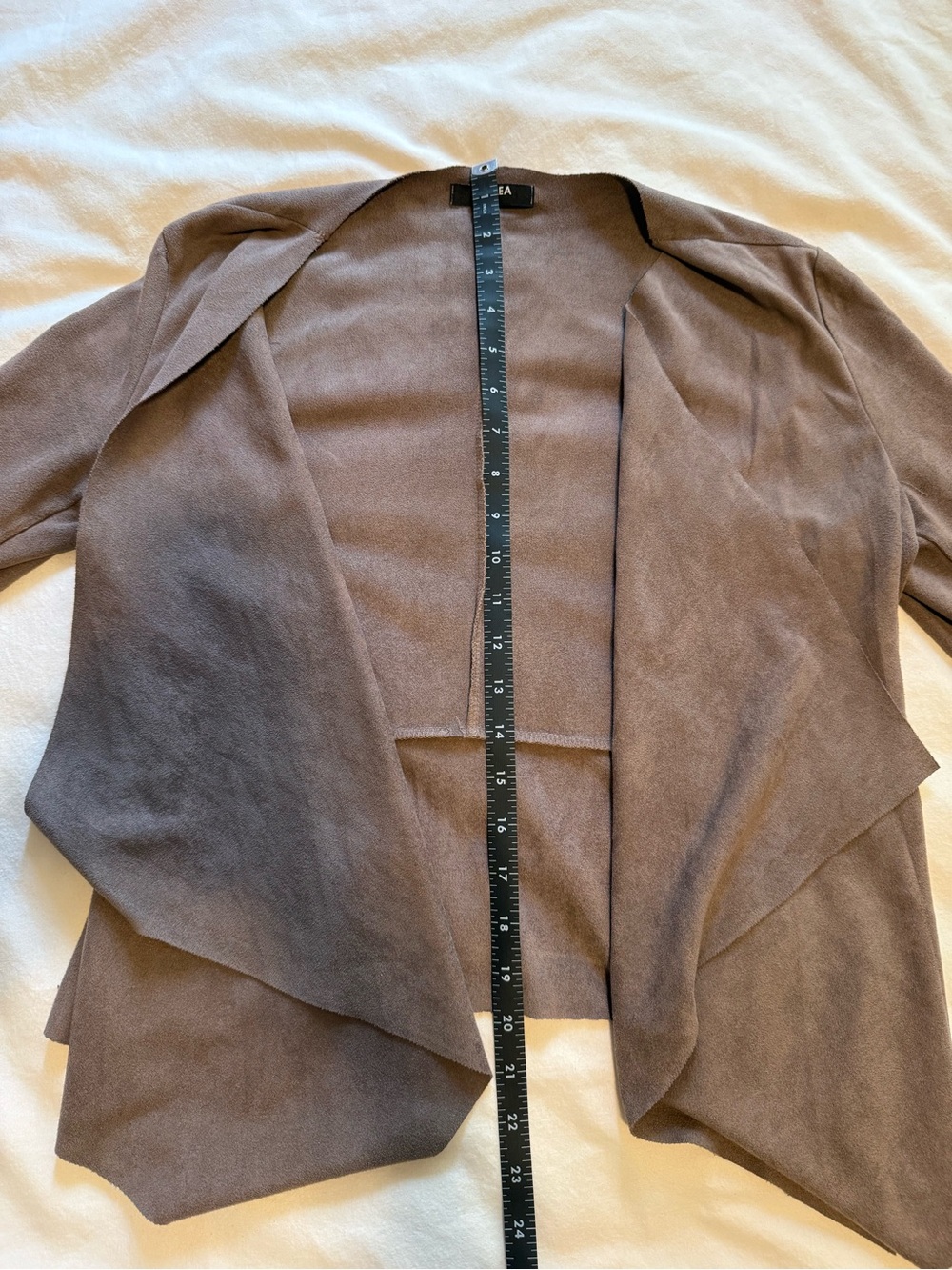 Azalea Open-Front Draped Blazer Jacket - Brown
